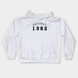 VINTAGE 1982 40th Birtday turning 40 Black gift Kids Hoodie